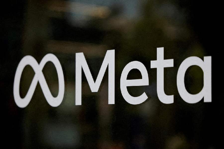 The logo of Meta at the Meta Lab in Los Angeles, California, U.S., May 20, 2026.