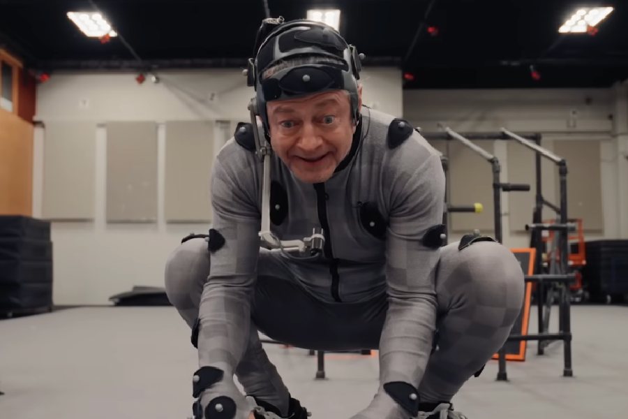 Andy Serkis on the set of ‘The Hunt for Gollum’