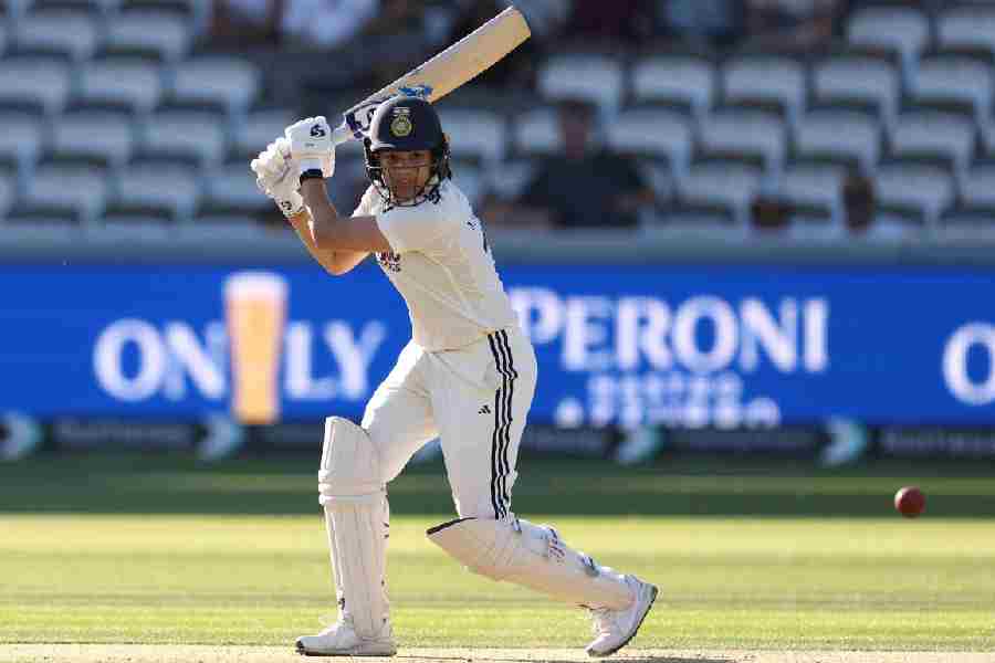 Yastika Bhatia in action against England during the Lord’s Test on Saturday. 
