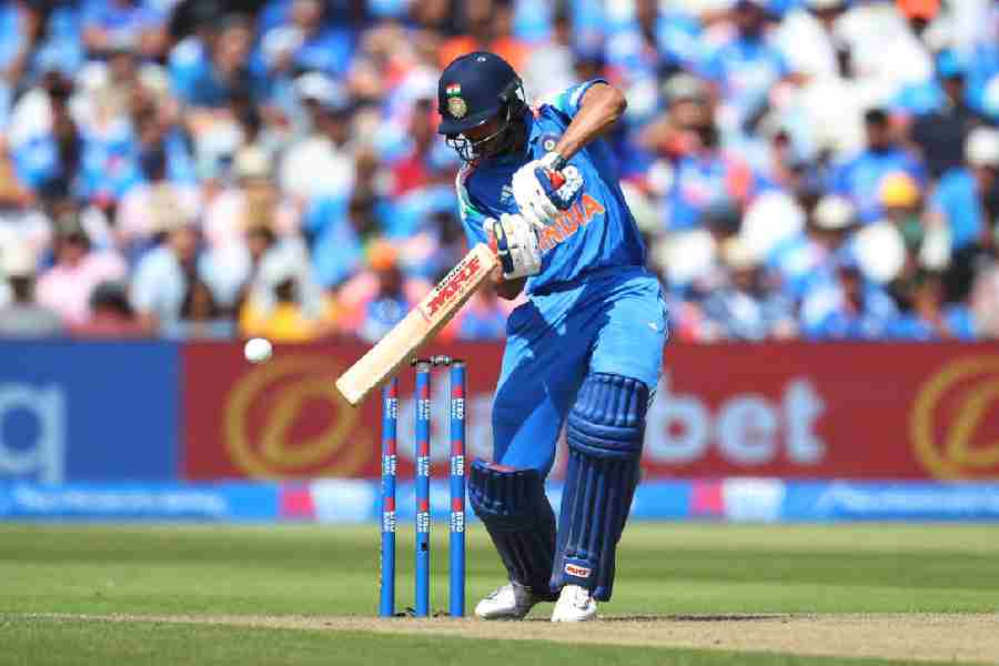 Shubman Gill en route to his 80, before being forced to retire hurt, in the first ODI against England at Edgbaston on Tuesday.