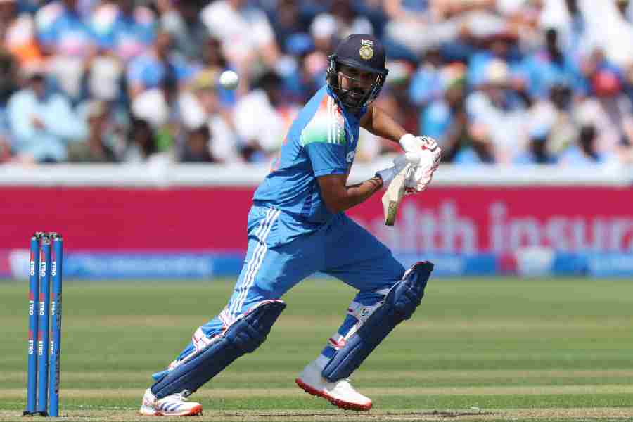 Rohit Sharma in Cardiff on Thursday. 