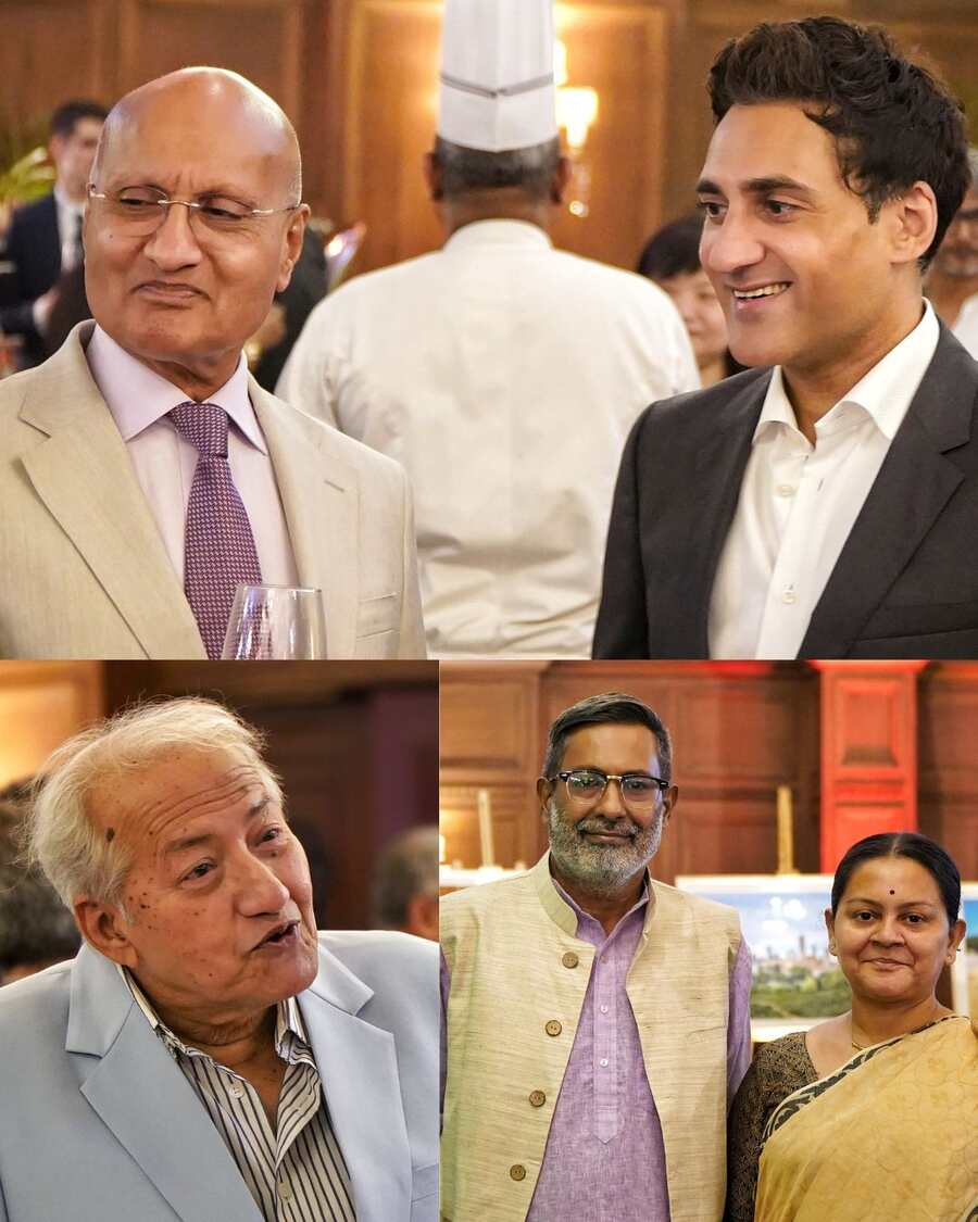 (L-R, clockwise) Restaurateurs Nitin Kothari and Siddharth Kothari; food anthropologists Amit Sen and Amrita Bhattacharya, and actor Avijit Dutt