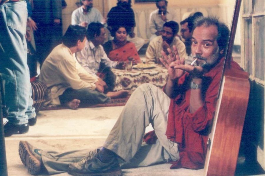 Gautam Chattopadhyay from the sets of 'Kichu Shonglap Kichu Prolap'