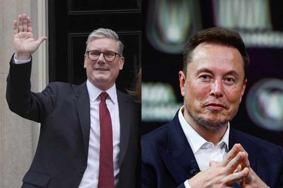 Keir Starmer and Elon Musk