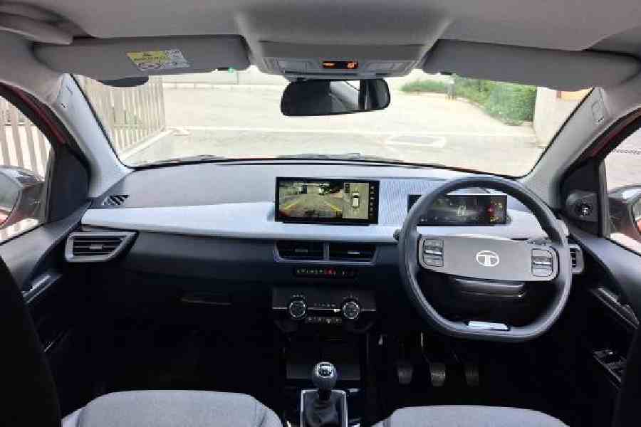 The entire dashboard design is more contemporary and there is a fabric insert which could have a bit of a maintenance issue. The steering is new as well