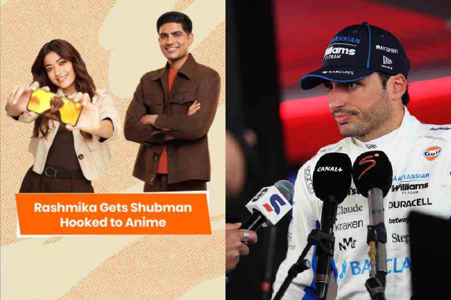 Rashmika Mandanna and Shubman Gill for Crunchyroll, Carlos Sainz