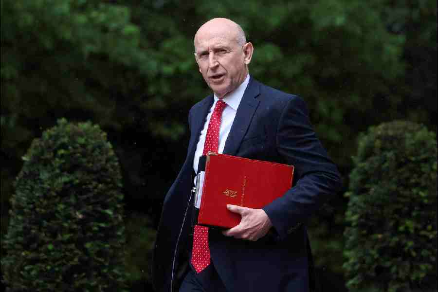 Britain\'s Defence Secretary John Healey walks outside 10 Downing Street, on the day of a cabinet meeting, in London, Britain, June 2, 2026.