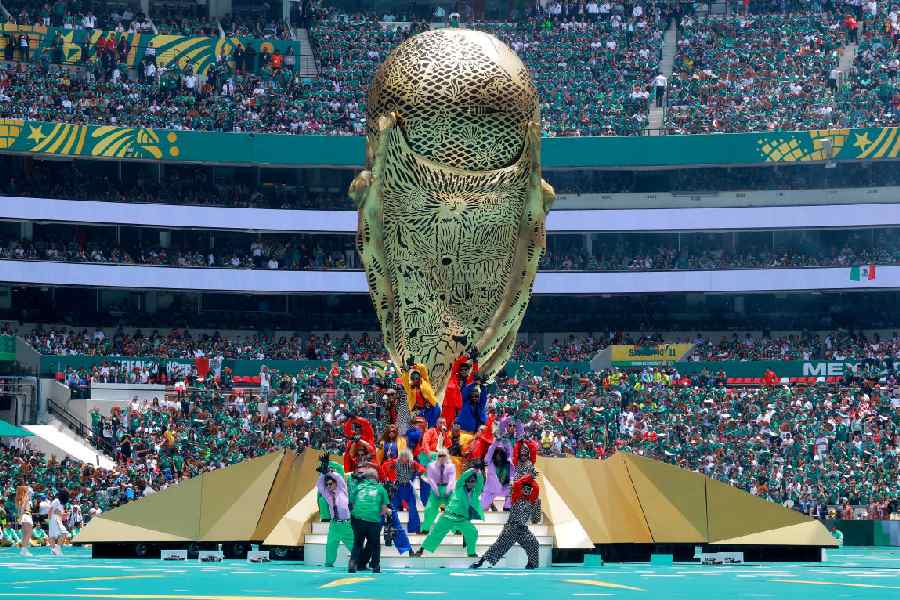 J Balvin performs during the opening ceremony. (Reuters)