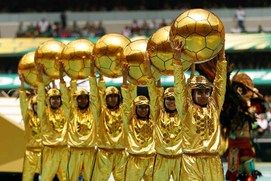 Performers perform at the opening ceremony. (Reuters)