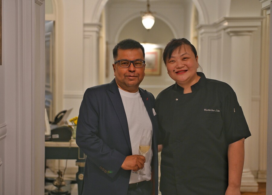 Argha Sen with chef Katherine Lim