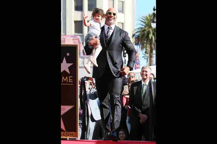 Dwayne Johnson with daughter Jasmin Johnson 