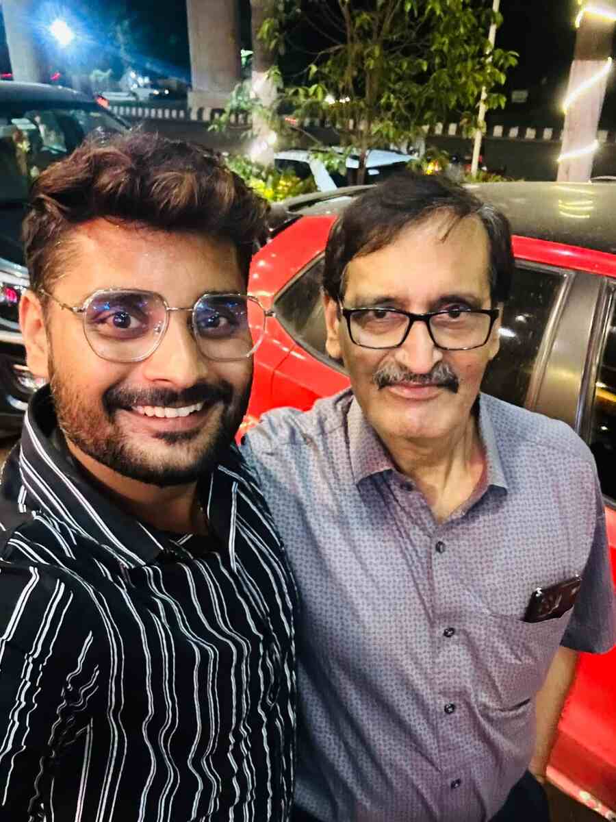 Sayak with his dad Biplab Chatterjee