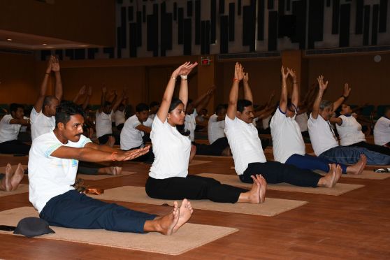A key highlight of the programme was the interactive yoga and meditation session.