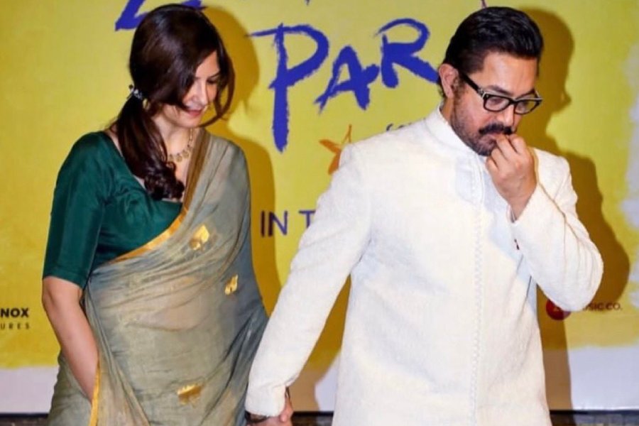 Aamir Khan with girlfriend Gauri Spratt