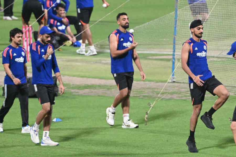 Varun Chakravarthy atthe Eden on Saturday.