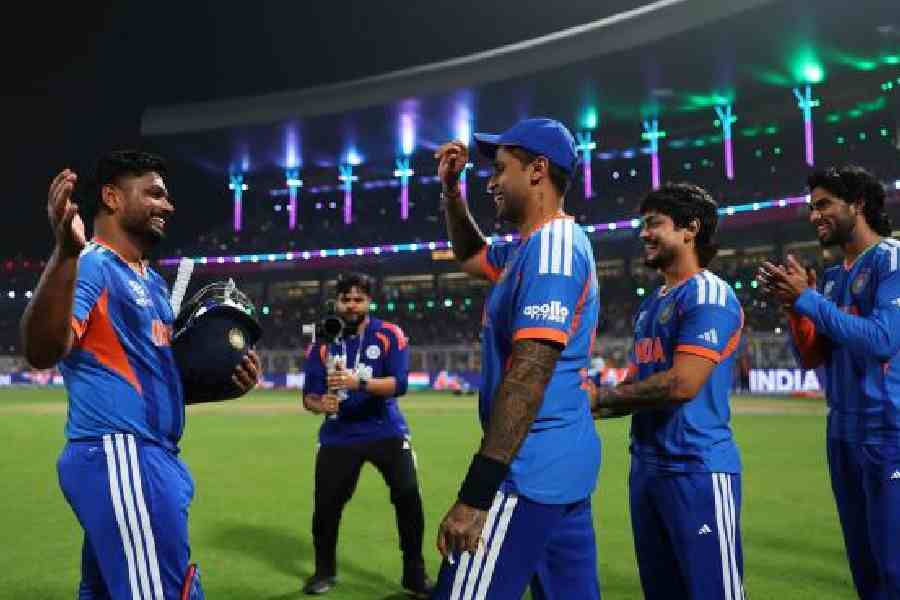 Sanju Samson, at the Eden on Sunday, played an innings that fetched praise from all quarters — from captain Suryakumar Yadav to coach Gautam Gambhir and even from Shimron Hetmyer of the West Indies