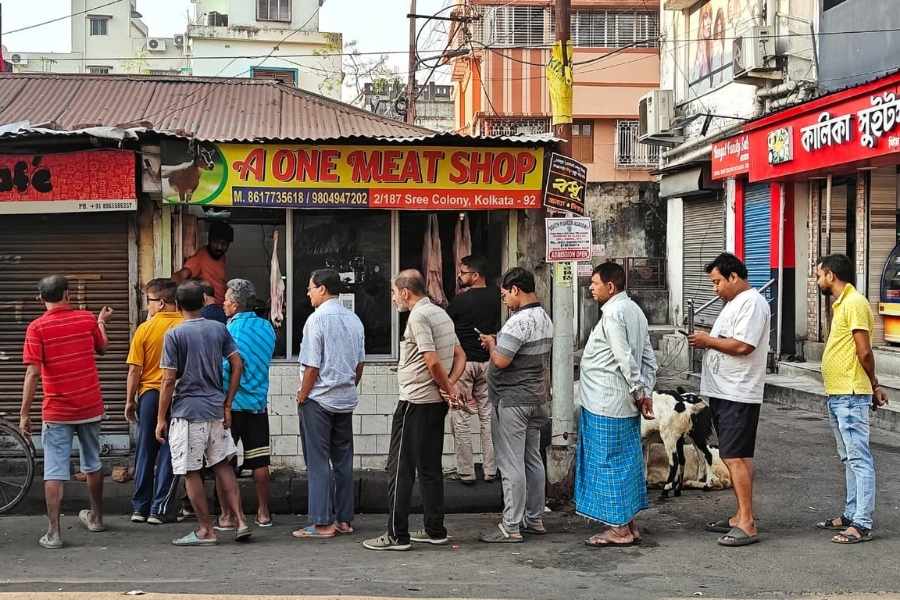 a meat shop near Baghajatin