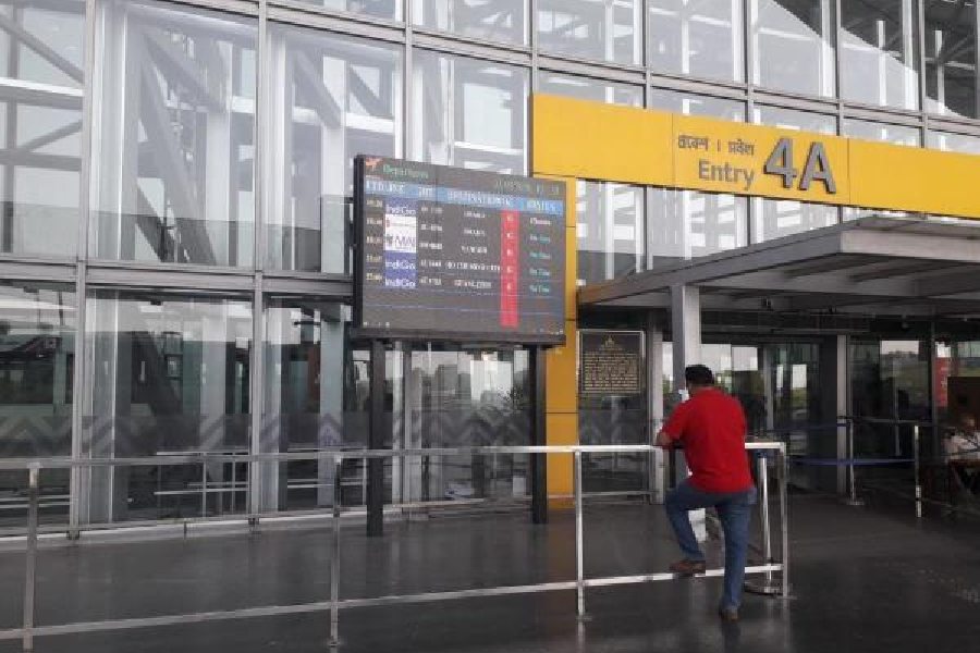 The Calcutta airport on Tuesday 