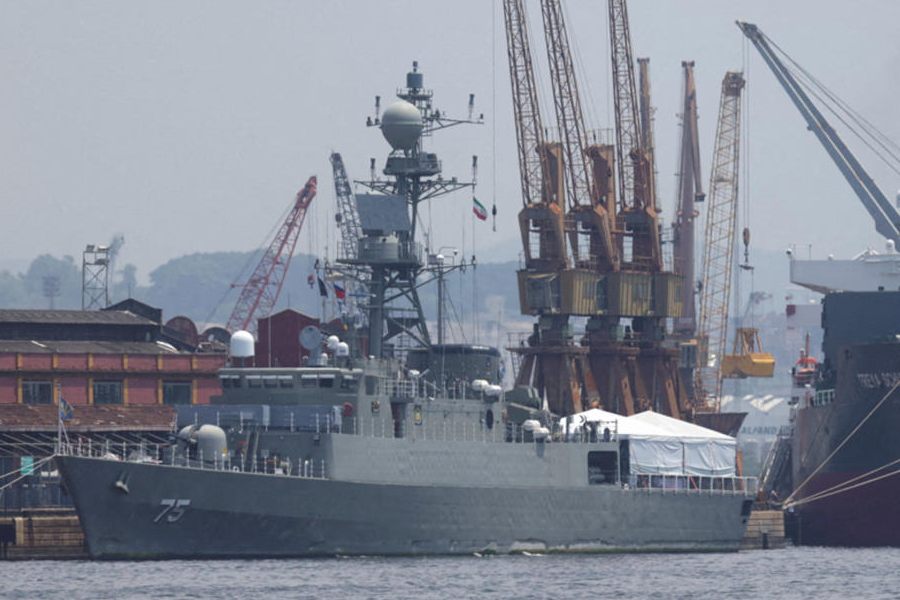 Iranian military ship Iris Dena is pictured berthed in Rio de Janeiro's port, Brazil, February 28, 2023.