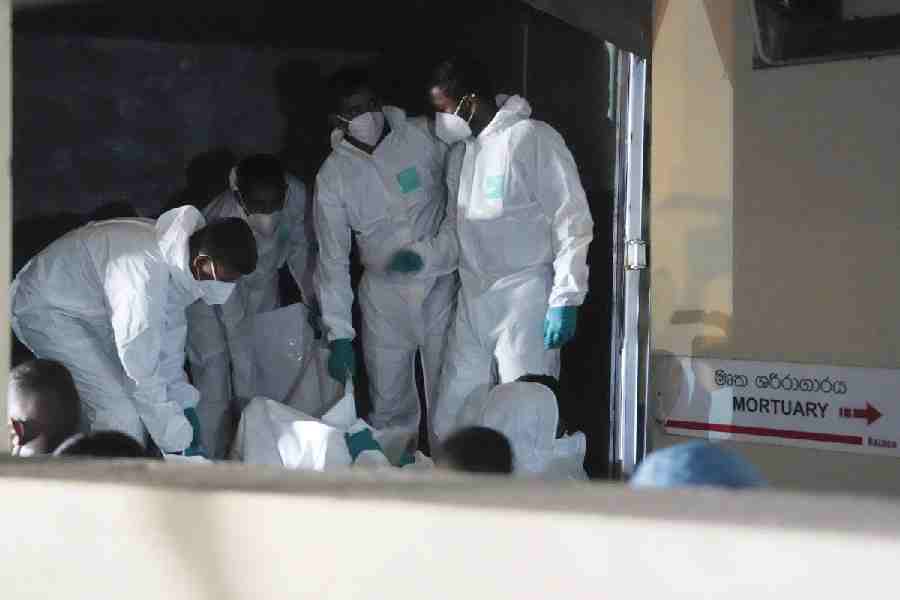 Bodies of Iranian sailors are taken out of a van and moved to the mortuary at Karapitiya Hospital after a submarine attack on the Iranian military ship Iris Dena off Sri Lanka, in Galle, Sri Lanka, March 4, 2026.