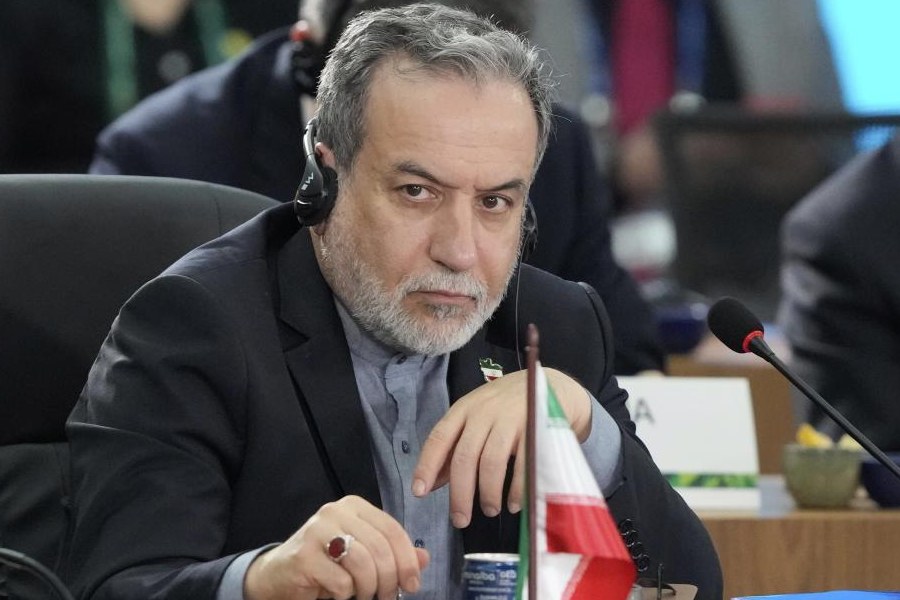 A vessel sails off the Galle coast after a submarine attack on the Iranian military ship, Iris Dena, off Sri Lanka, in Galle, Sri Lanka, March 4, 2026