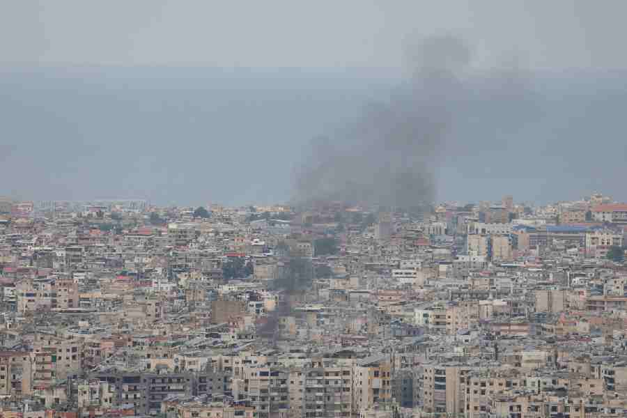 Smoke rises after an Israeli strike on Beirut's southern suburbs, following an escalation between Hezbollah and Israel amid the U.S.-Israeli conflict with Iran, Lebanon, March 7, 2026.