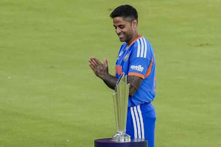 Suryakumar Yadav’s eyes say it all. He wants the trophy today.