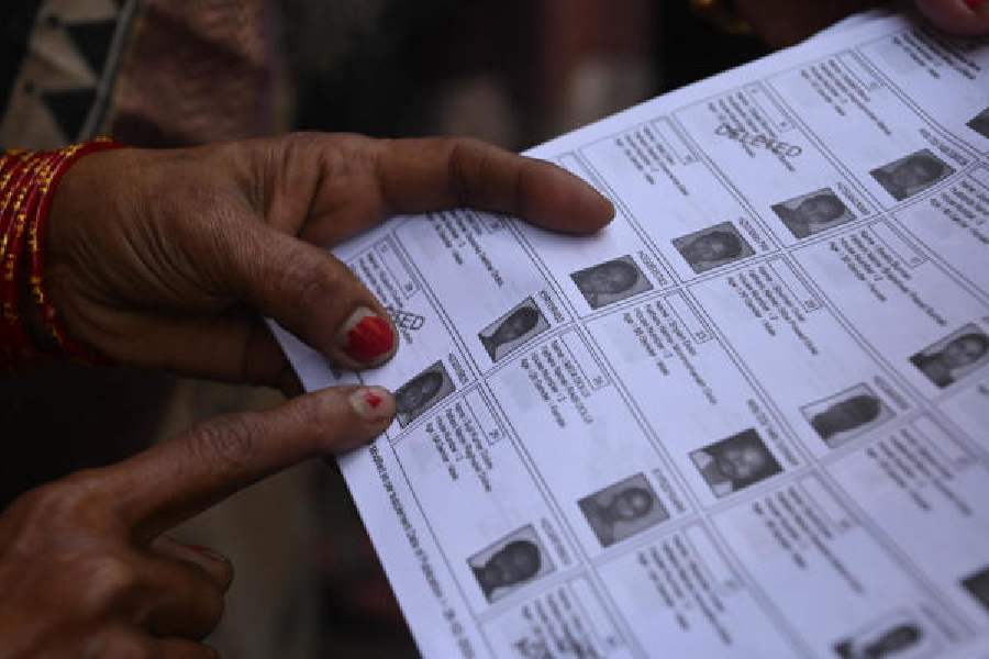 A voter checks the list after the post-SIR electoral rolls  were published last month
