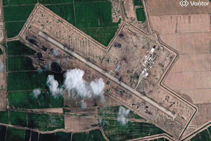 A satellite image shows an overview of Ahvaz drone base, amid the U.S.-Israeli conflict with Iran, in Ahvaz, Khuzestan Province, Iran, March 8, 2026.