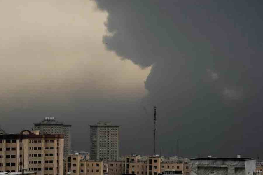 Smoke covers the Tehran sky after a strike on Sunday. (AP/PTI picture)