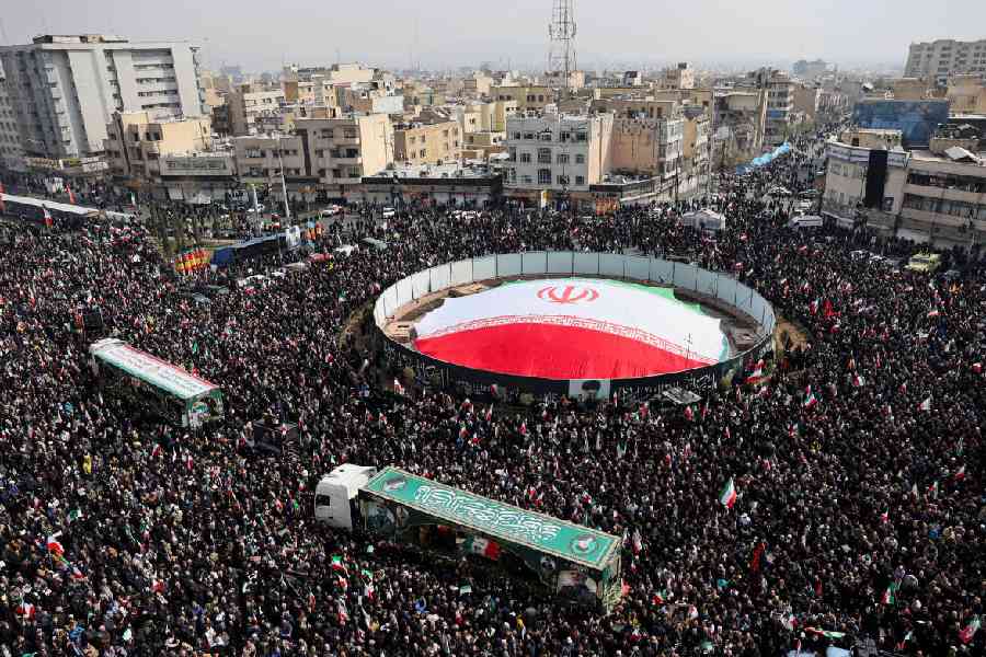Funeral ceremony for the Iranian military commanders who were killed in strikes, amid the U.S.-Israeli conflict with Iran