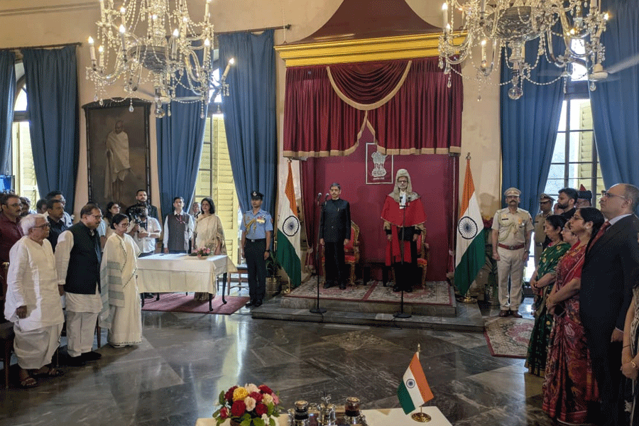 The ceremony began with the singing of the national song and anthem, in Kolkata, West Bengal on March 12, 2026.