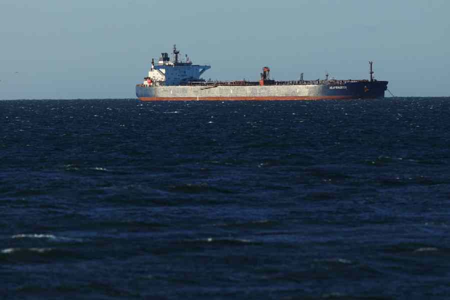 Crude oil tanker Seaprincess off the Gulf of Fos-sur-Mer near Port-de-Bouc, France, March 12, 2026