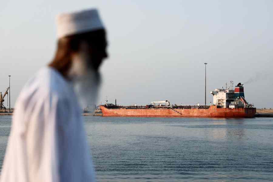 Callisto oil tanker anchored at Port Sultan Qaboos in Muscat