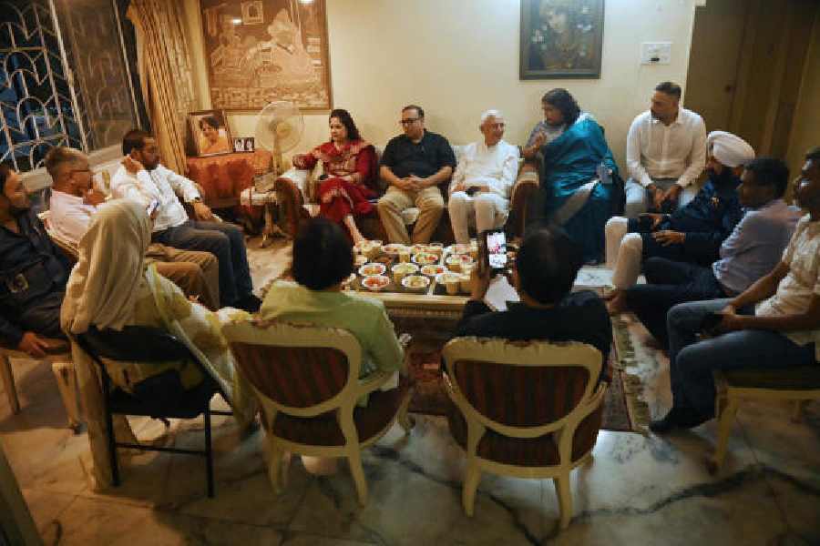 The iftar meet at Om Prakash Shah’s home.