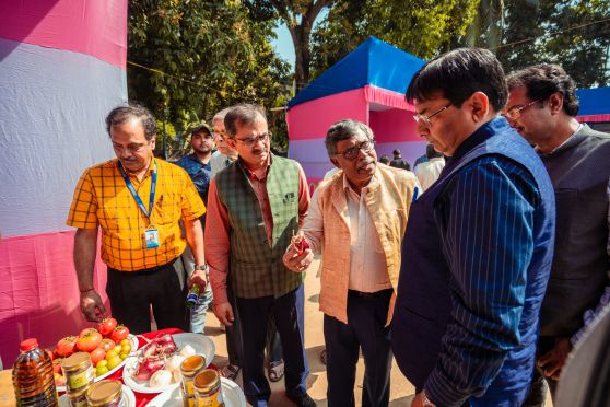 One of the key attractions of the mela was an exhibition of agricultural and horticultural produce presented by farmers and stakeholders.
