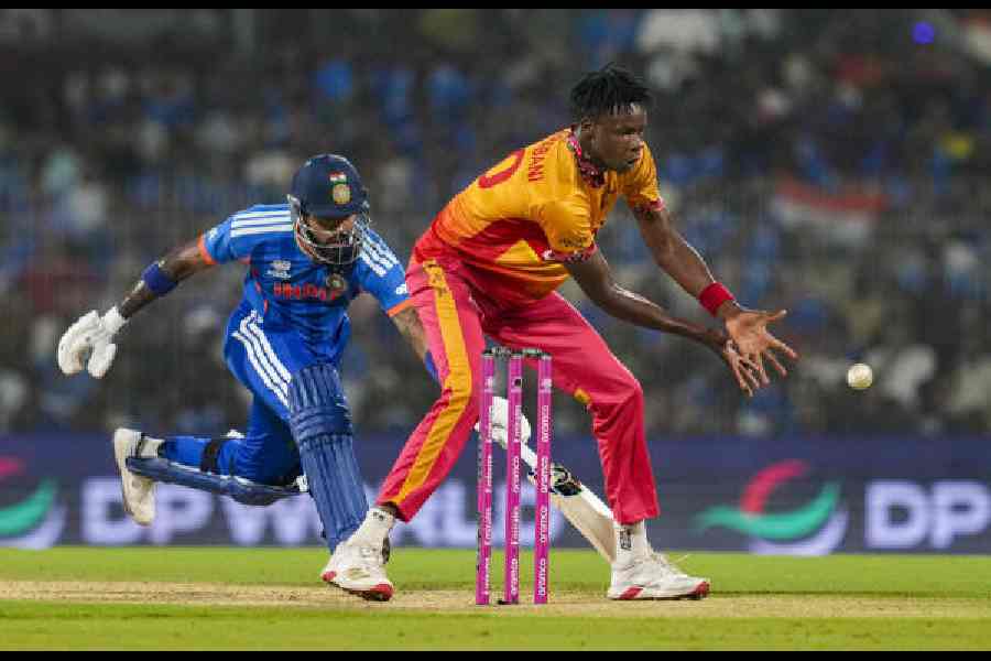 Blessing Muzarabani of Zimbabwe during the recently concluded T20 World Cup.