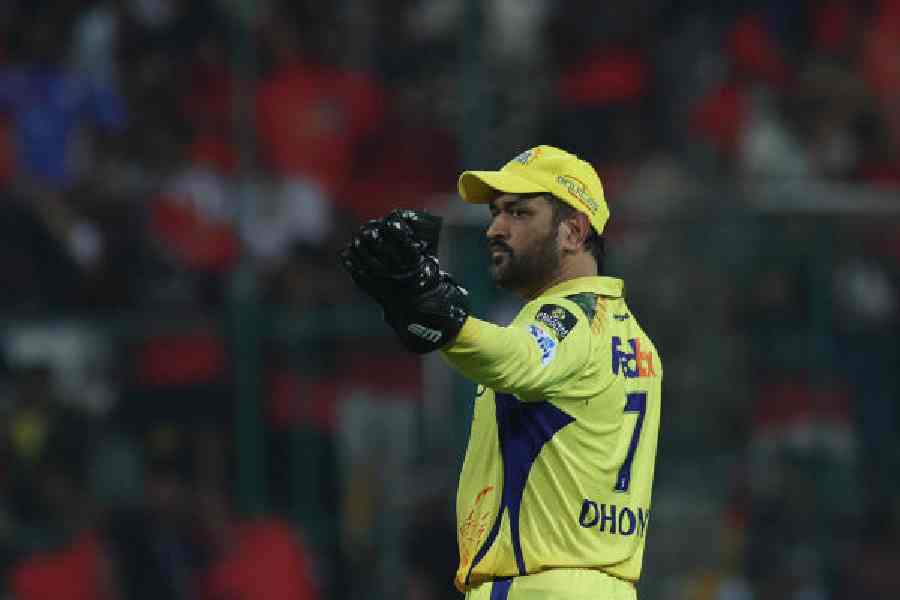 Mahendra Singh Dhoni during last year’s IPL.