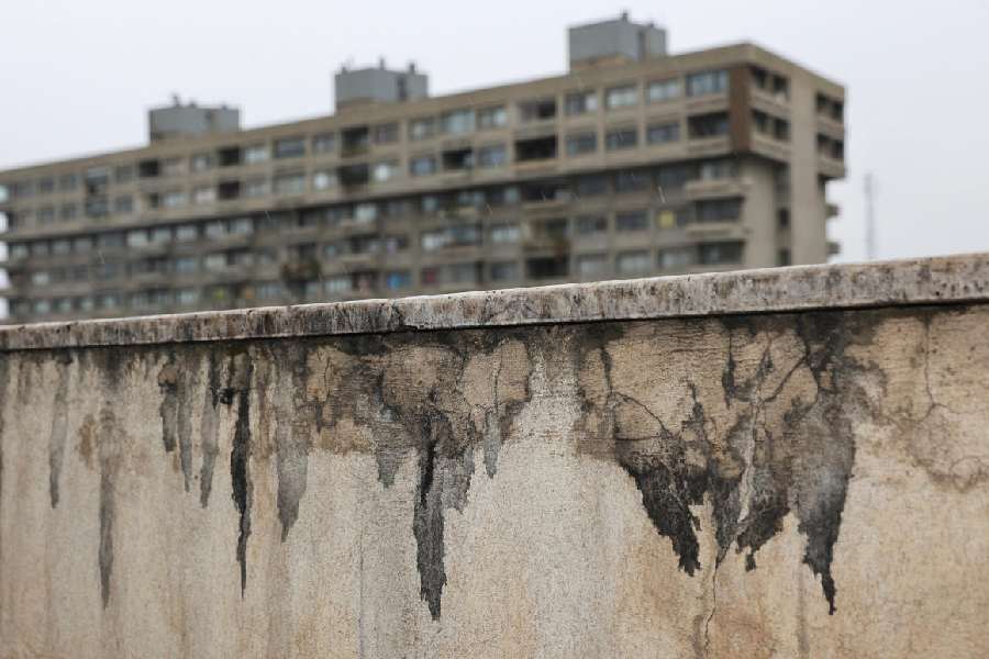 Black soot after reported black rain following a strike on fuel tanks, amid the U.S.-Israeli conflict with Iran, in Tehran