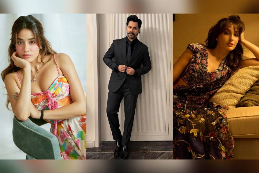 Janhvi Kapoor, Varun Dhawan, Nora Fatehi