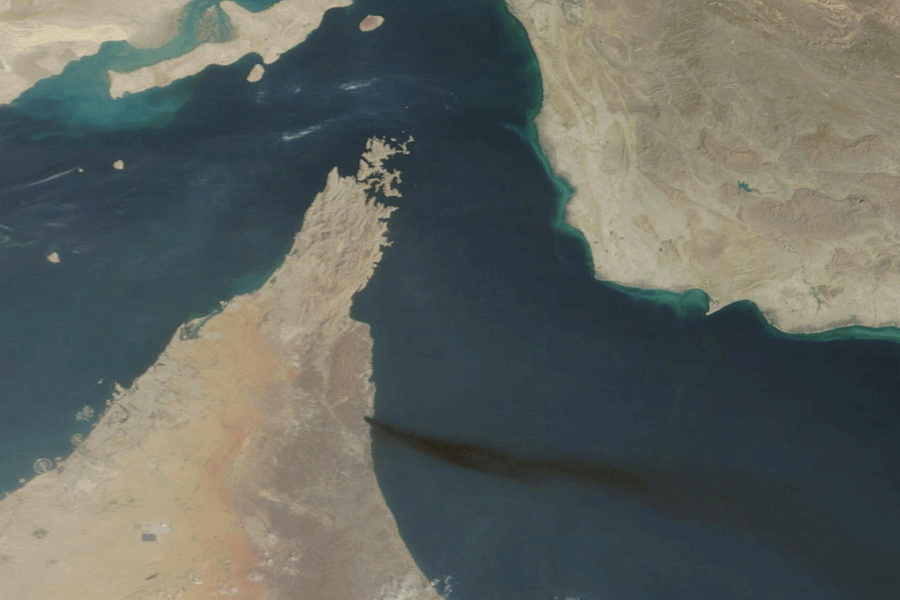 Satellite image shows smoke rising from UAE\'s Fujairah port