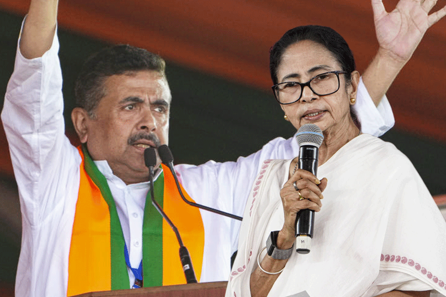 Suvendu Adhikari and Mamata Banerjee.