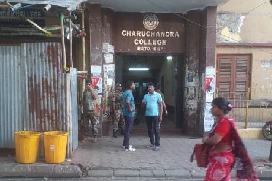 CAPF personnel at Charuchandra College on Saturday