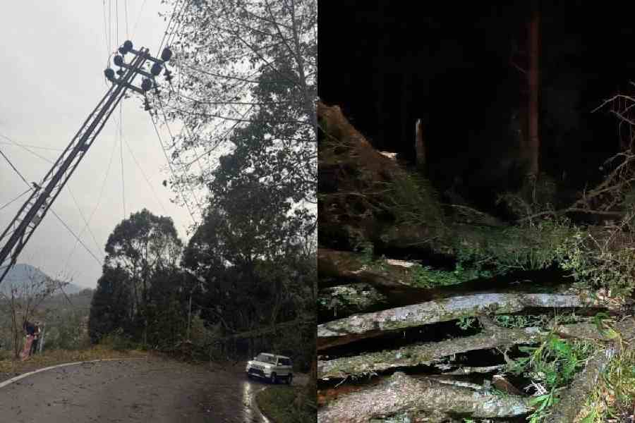 Sikkim severe storm one dead power outage
