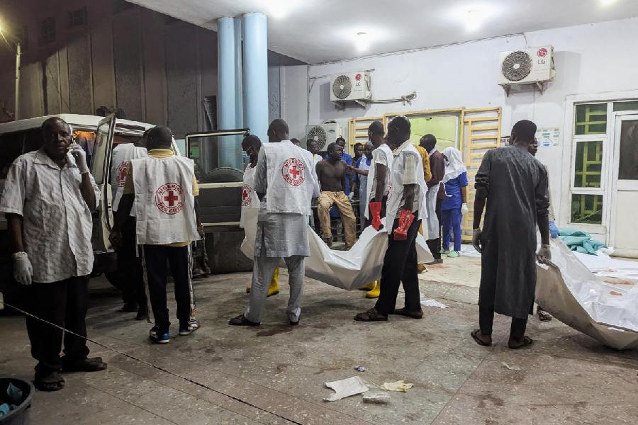 body bags containing casualties at a Maiduguri hospital