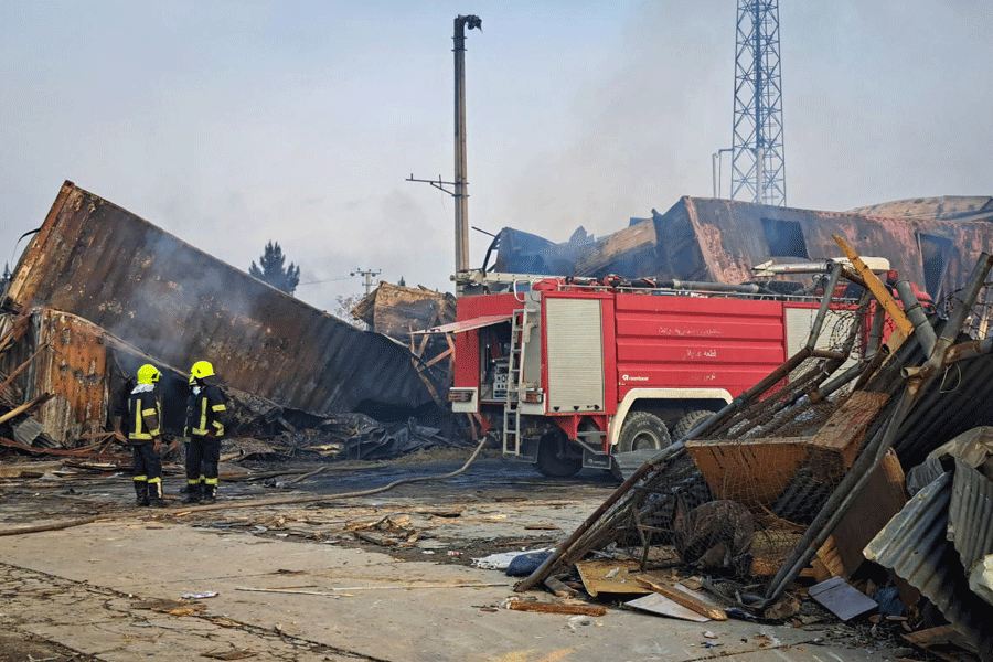 Aftermath of an air strike in Kabul
