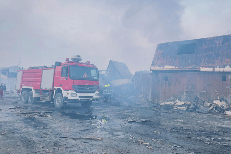 Aftermath of an air strike in Kabul