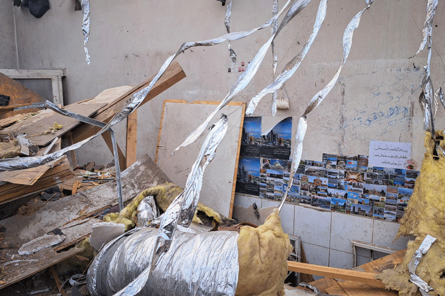 Aftermath of an air strike in Kabul