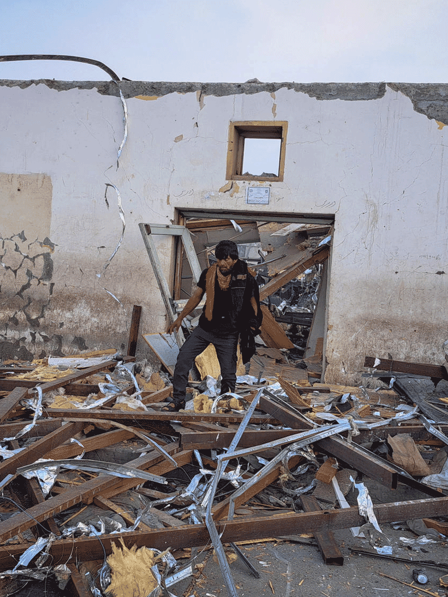 Aftermath of an air strike in Kabul