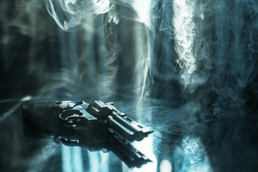 A man kills himself with a gun